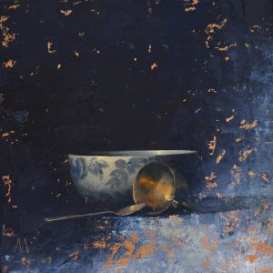 Allan Madsen, "Stilleben", olja, h/b 35x35 cm, 7 500 kr